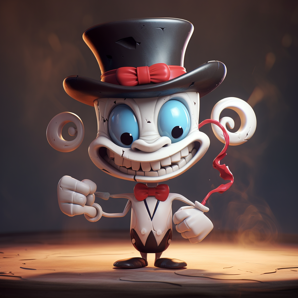 Cute cuphead animation character artwork