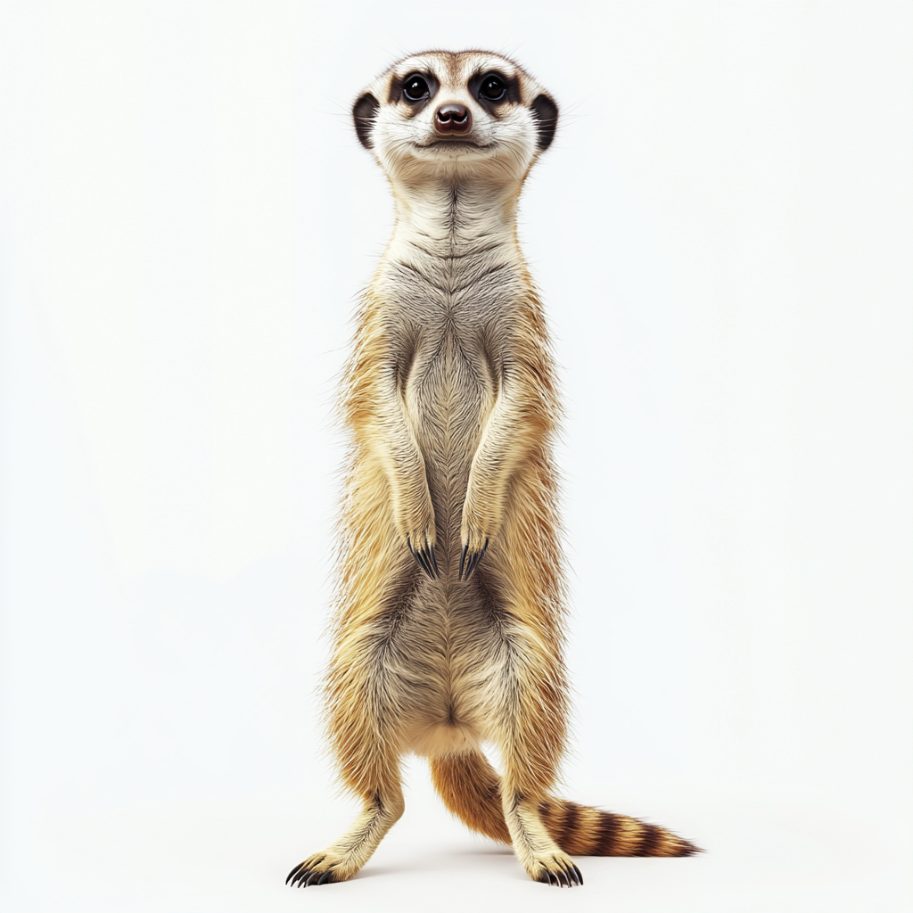 Alert Meerkat Standing Up