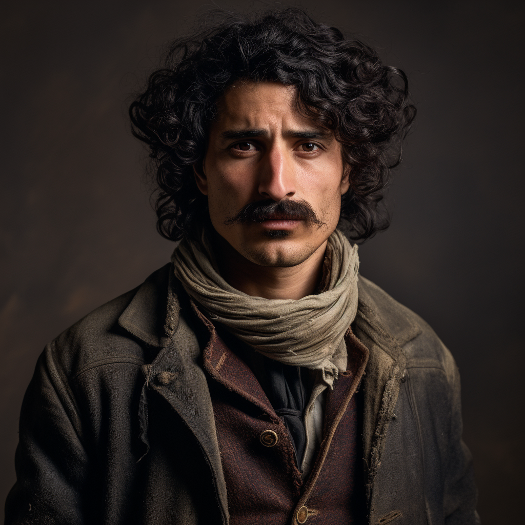 Curly Haired Turkish Man in Western Attire