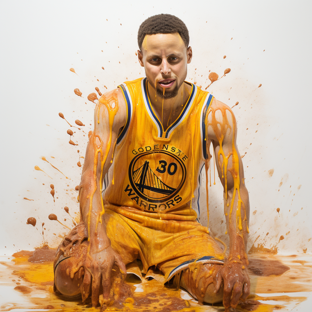 Curry stains dried up on surface