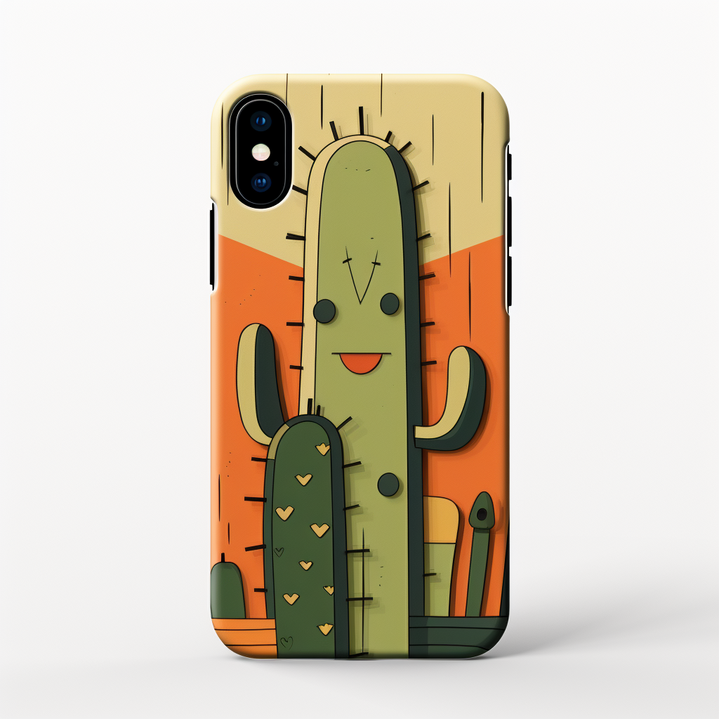 Cut cactus anthropomorphism abstract artistic simple