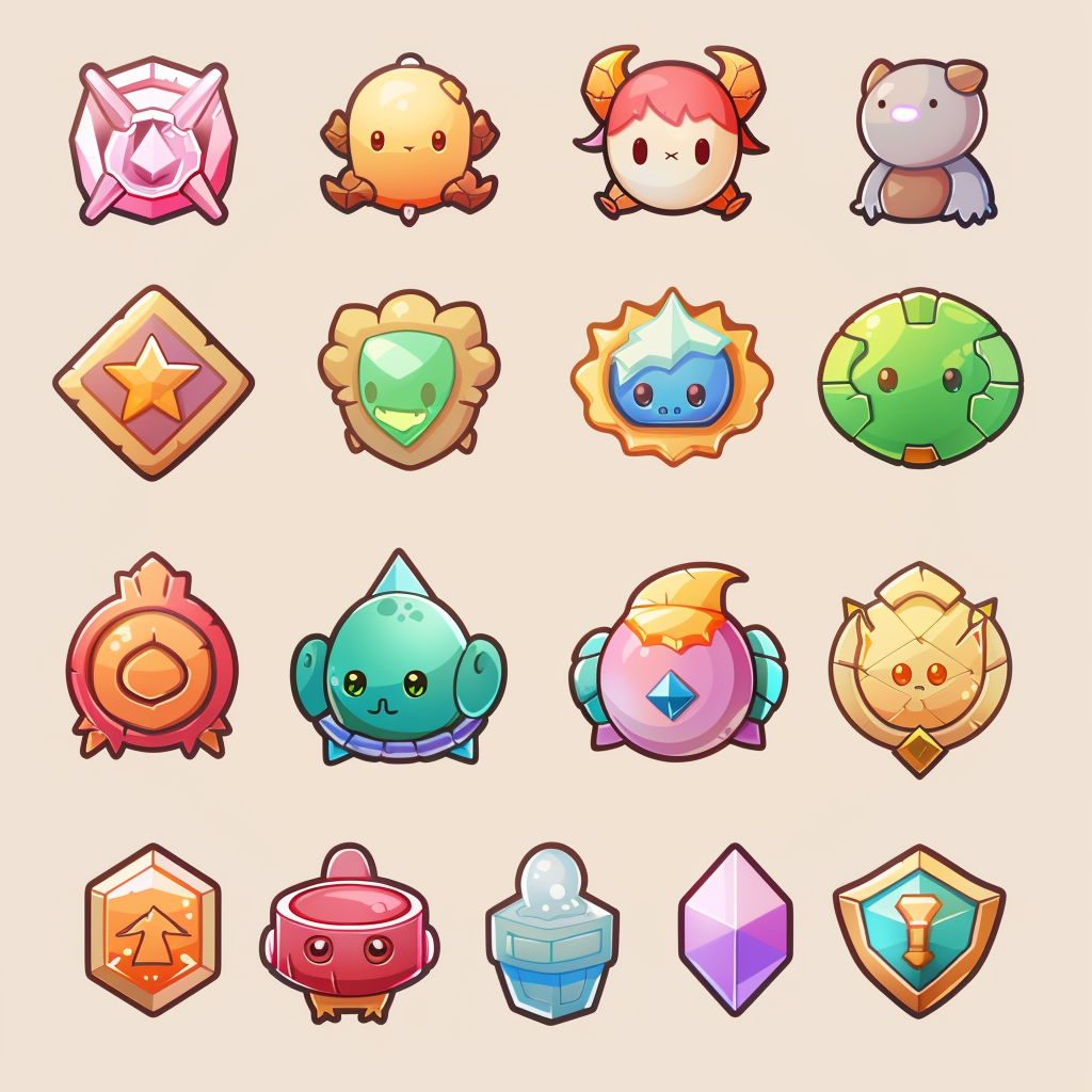 Cute game badges chart