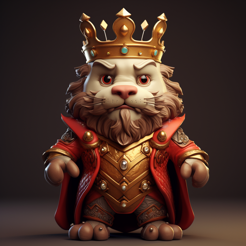 Cute 3D King Mascott