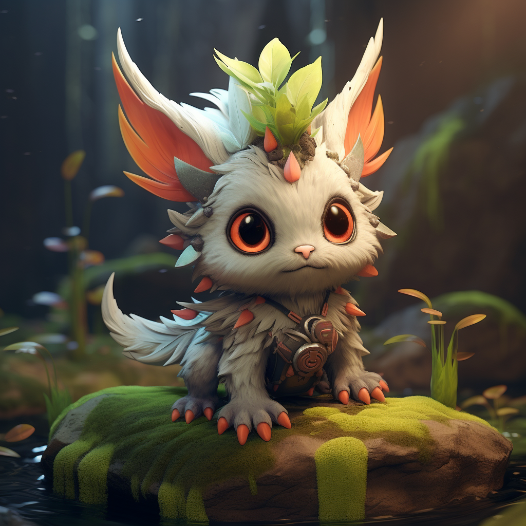 Adorable anime creature inspired by the advark