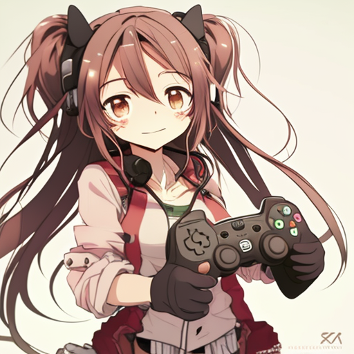 Cute Anime Girl Xbox Controller