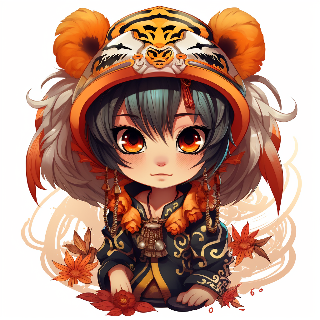 Cute Anime Tiger Dragon Hat