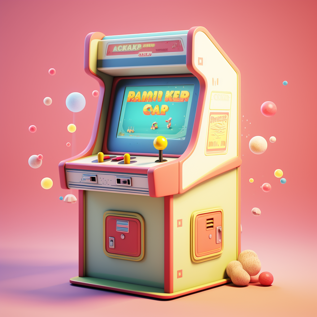 Cute arcade game start screen