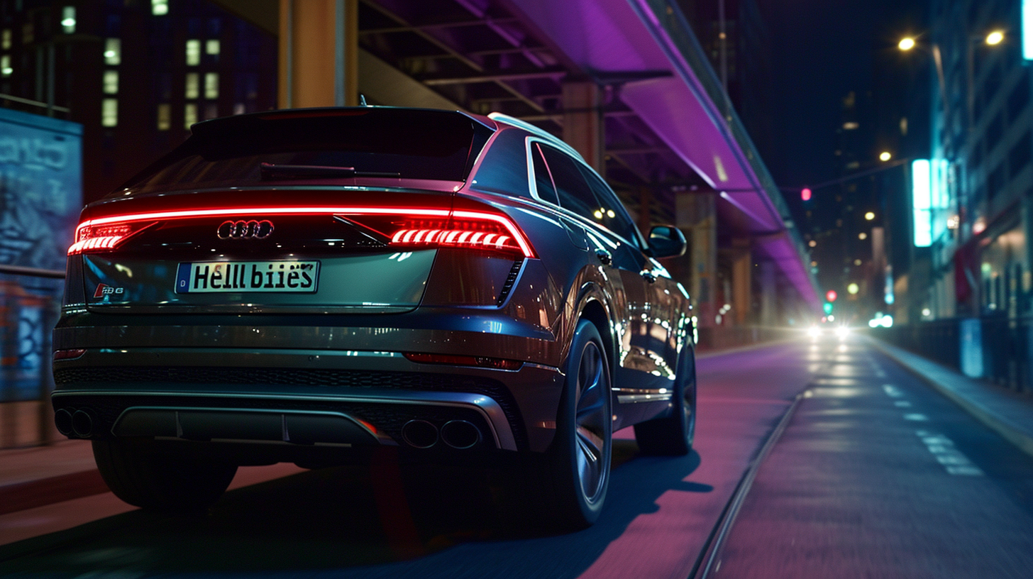 Cute Audi Q8 Night Time