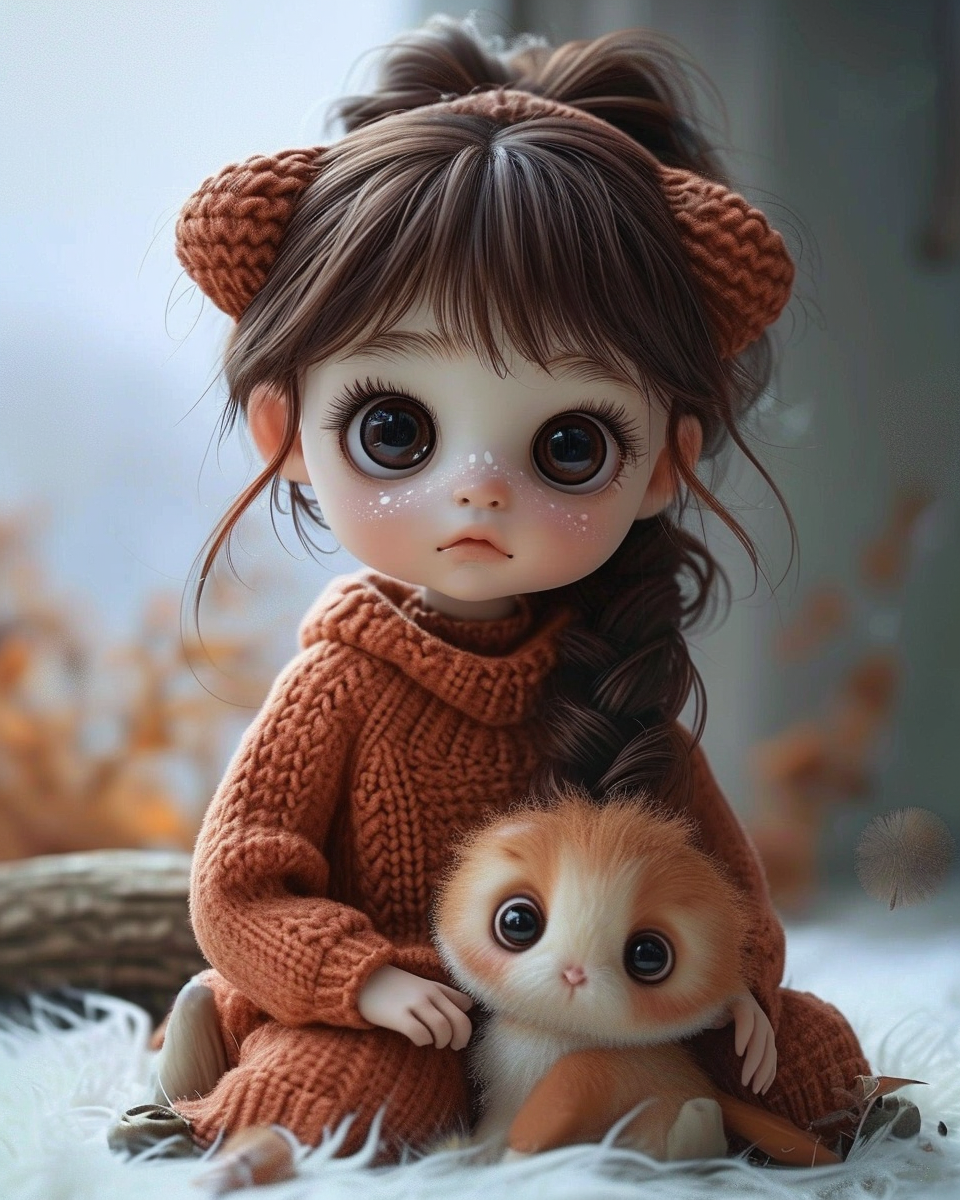 Cute Baby Doll with Big Eyes