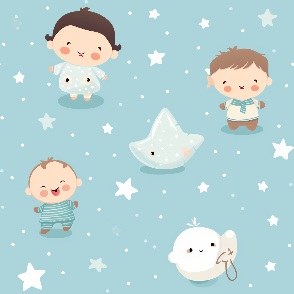 Cute baby pattern tile