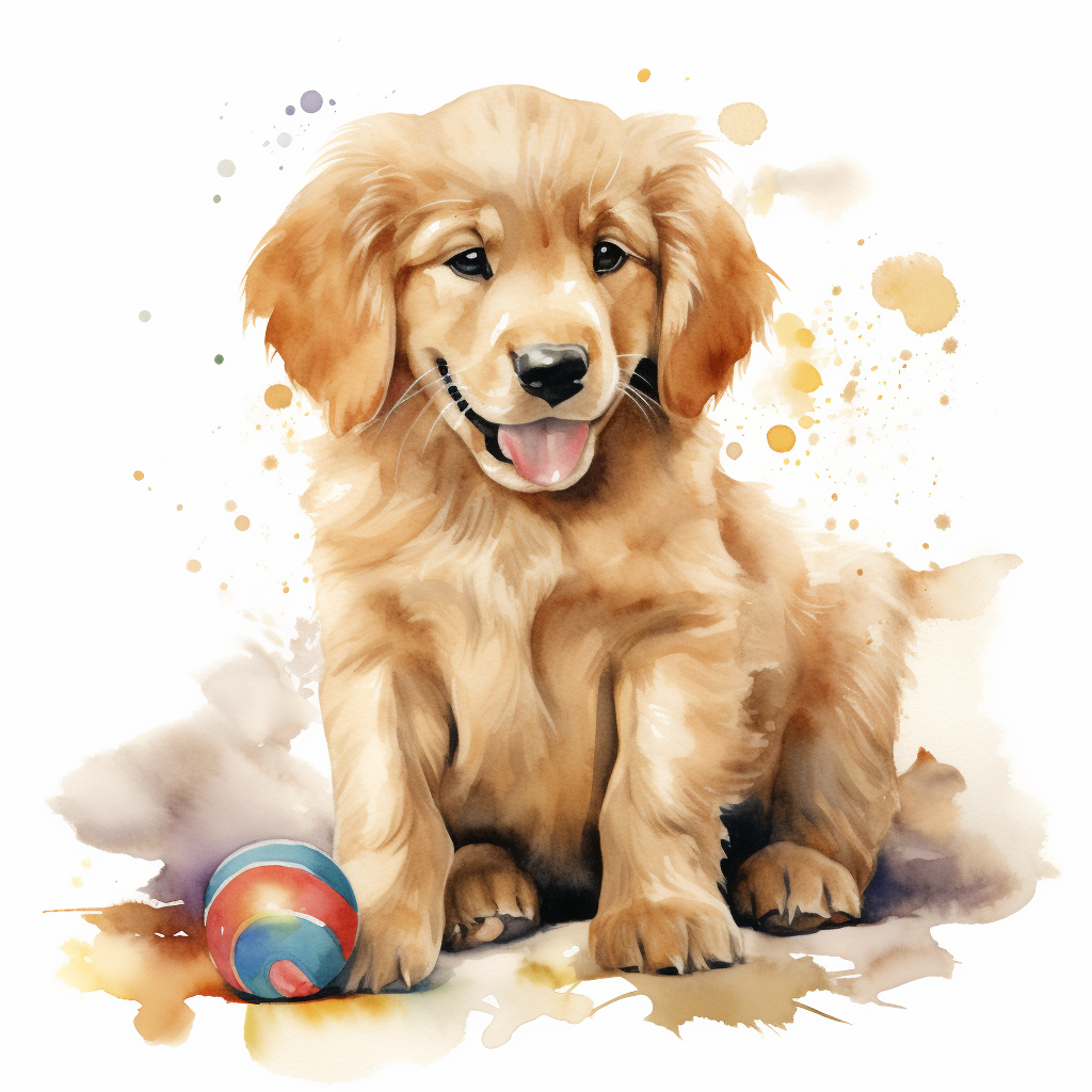 Cute Baby Toy Golden Retriever