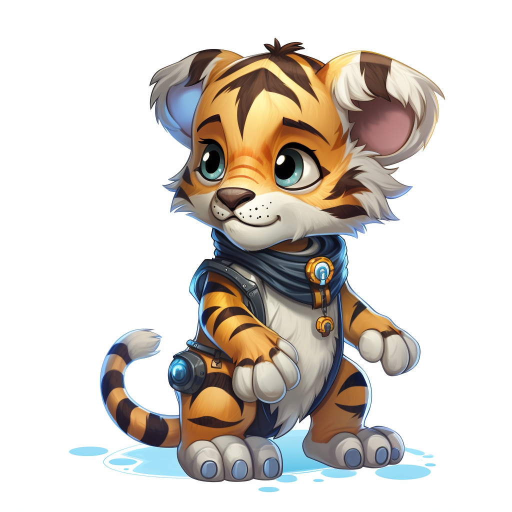 Cute Bengal Tiger Puppet with Treasure