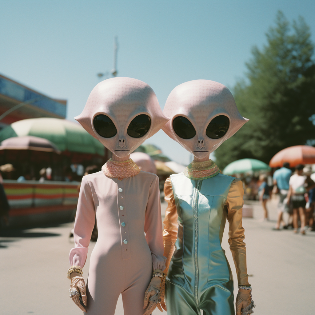 Cute Fashion Aliens Standing