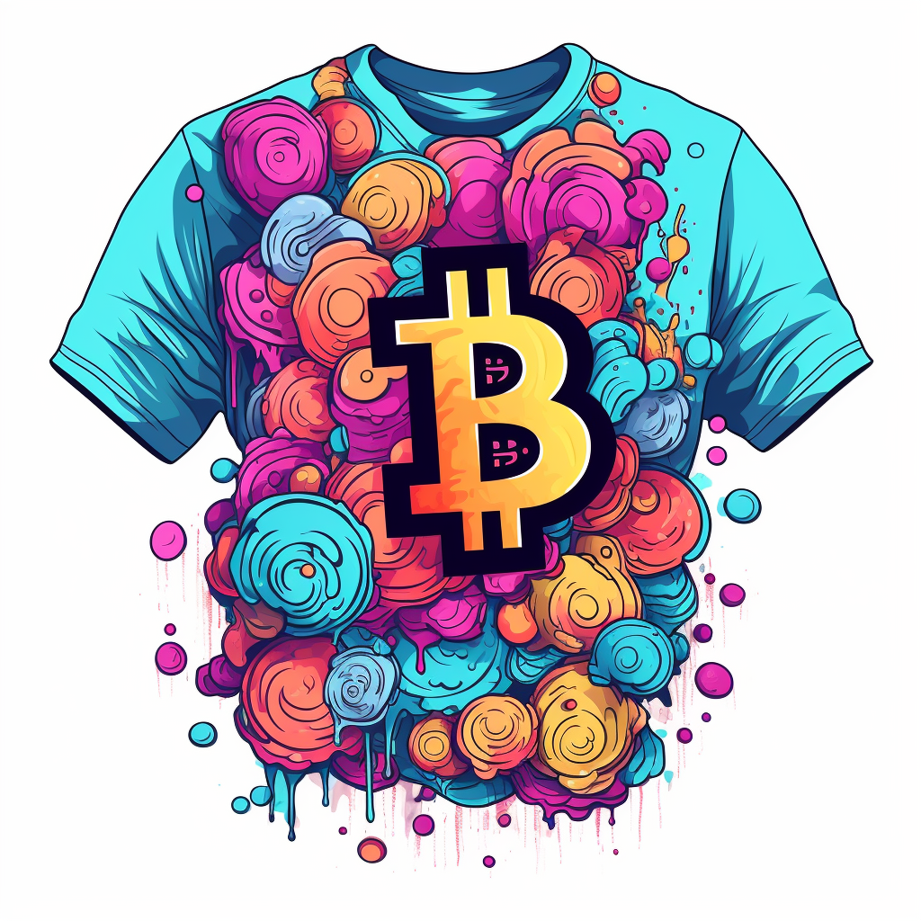 Graphic t-shirt with cute bitcoin design