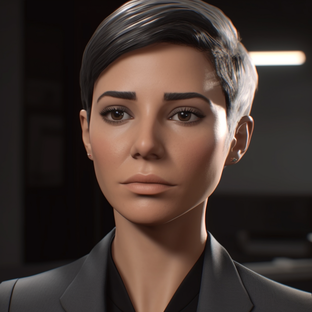 Cute businesswoman investor with realistic face