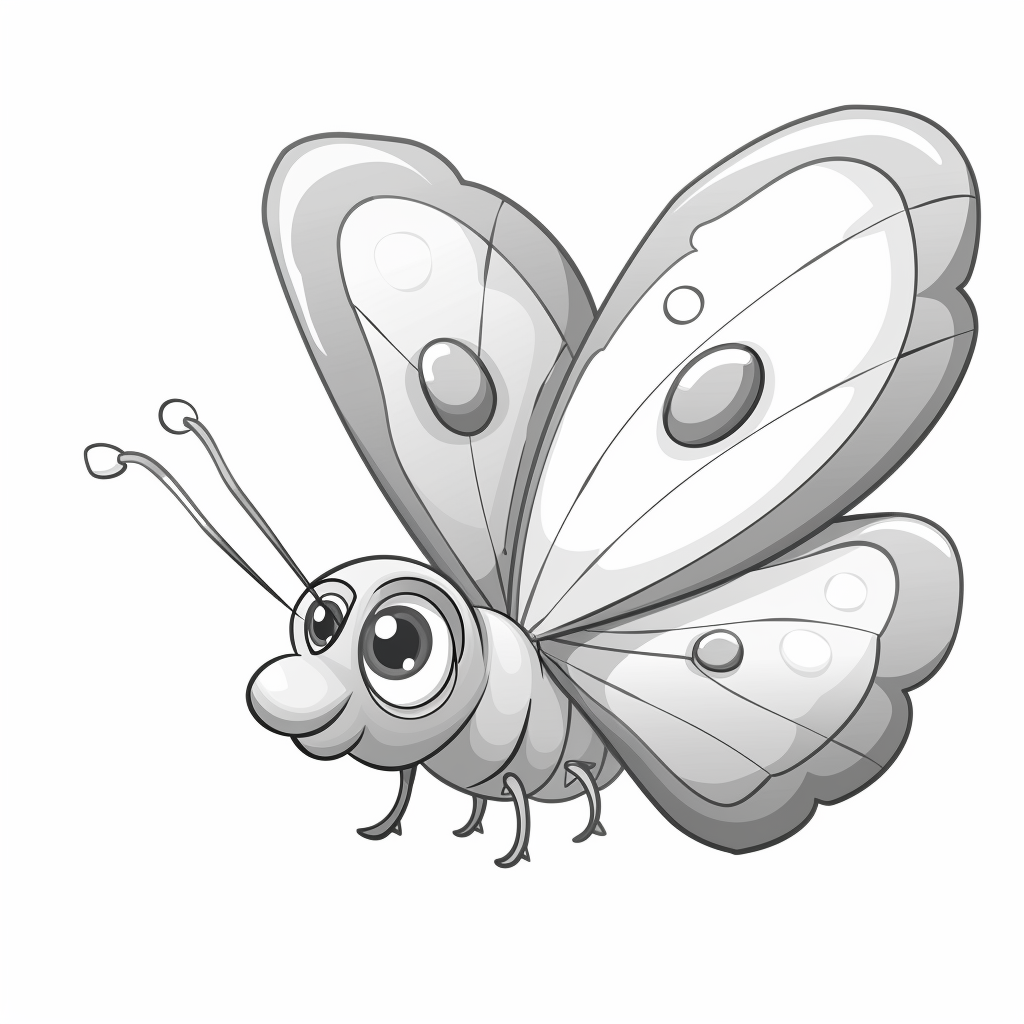 Cute butterfly cartoon for kids