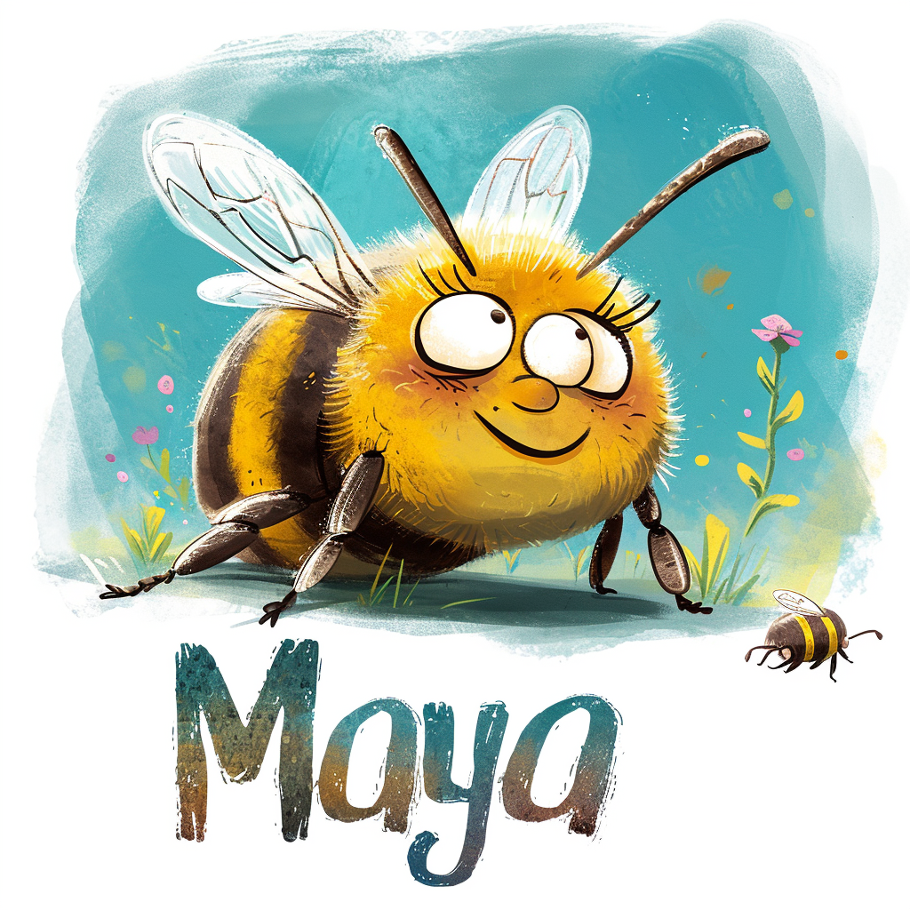 Cute Cartoon Bee Smiling Maya