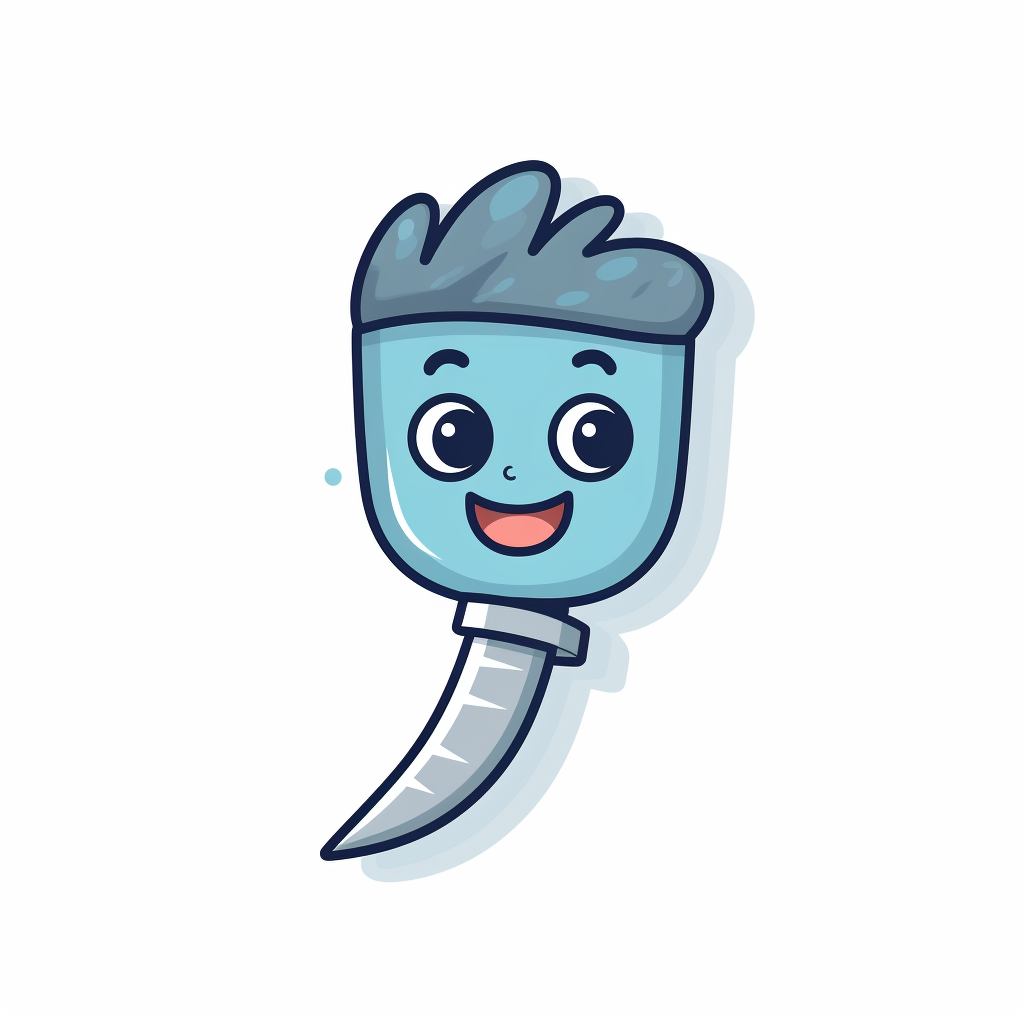 Cute cartoon butcher knife illustration