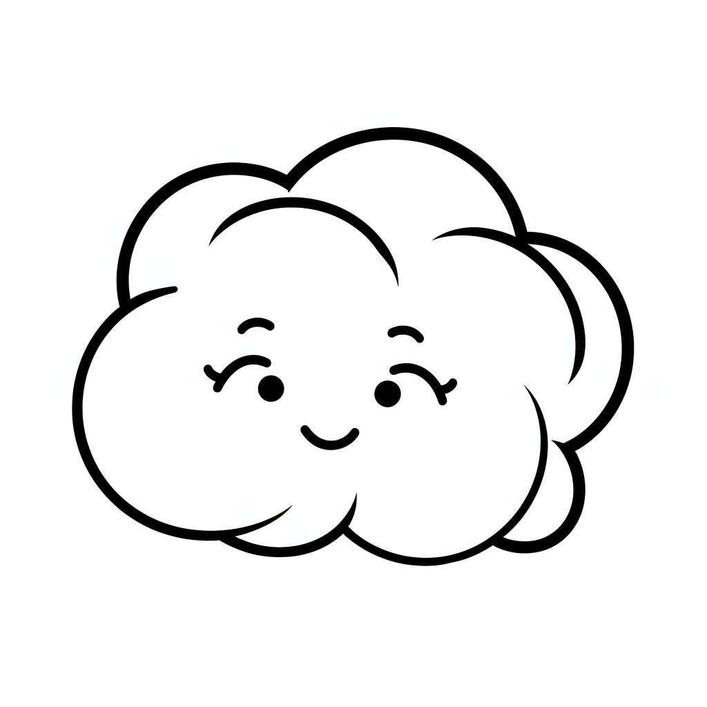 Adorable cloud illustration for kids