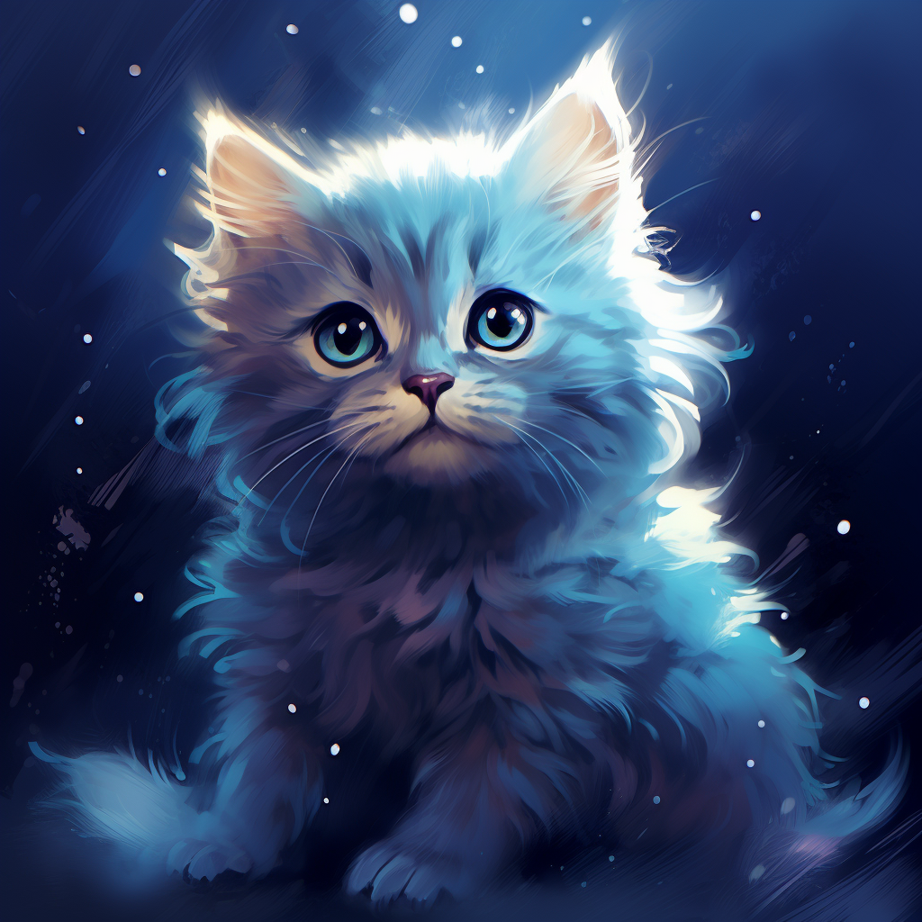 Cute blue cat looking adorable