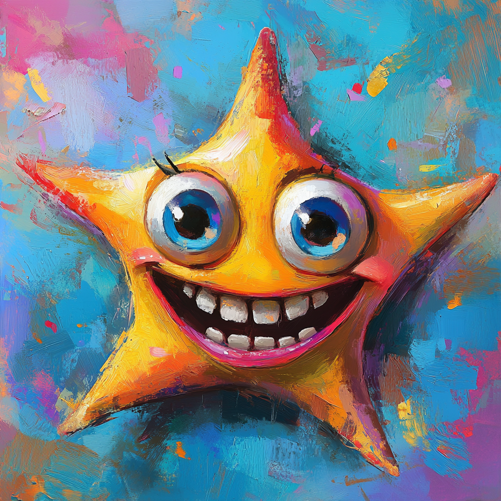 cute children's book illustration with big eyes and smile