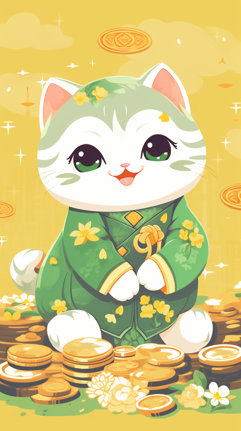 Cute Chinese cat with Hanfu attire