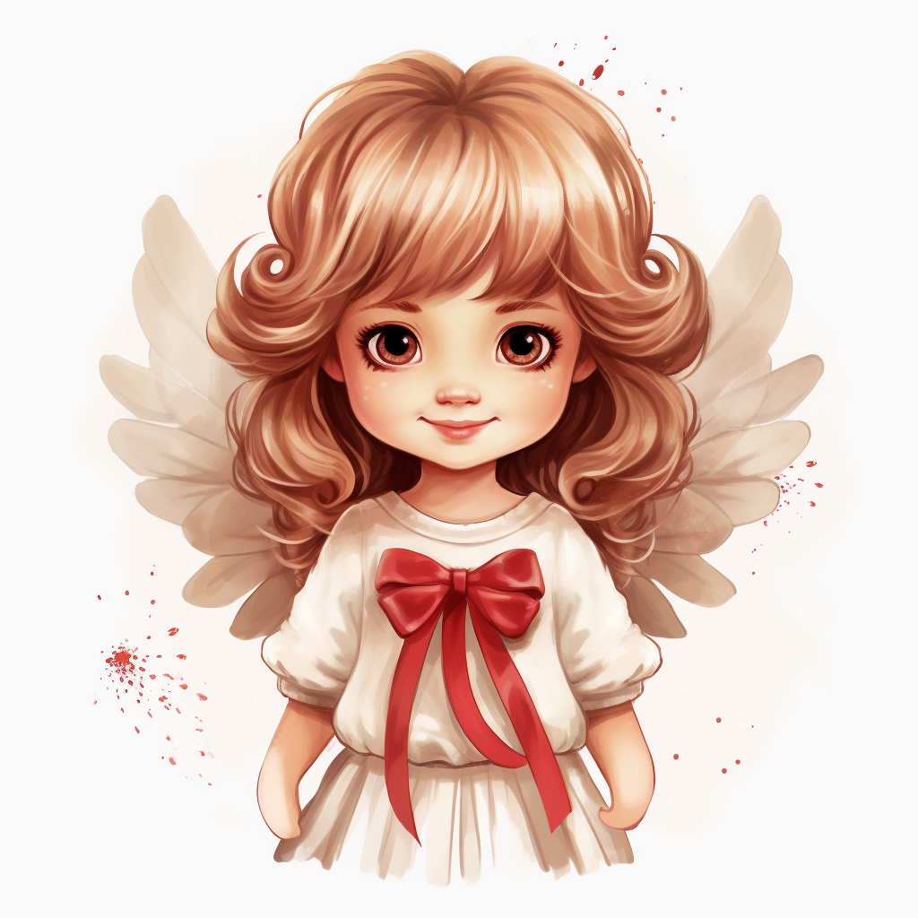 Christmas angel girl with intricate details