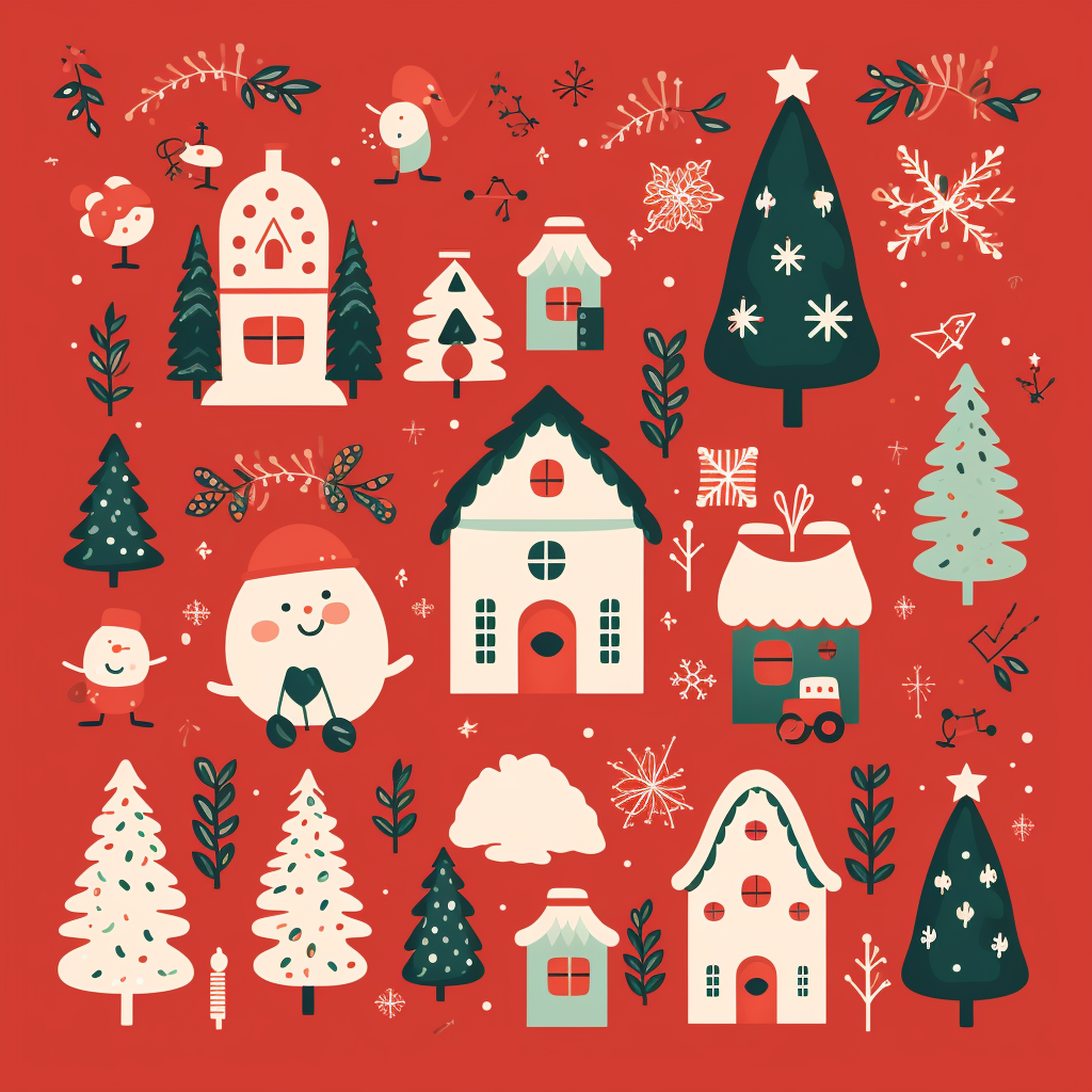 Cute red Christmas background design