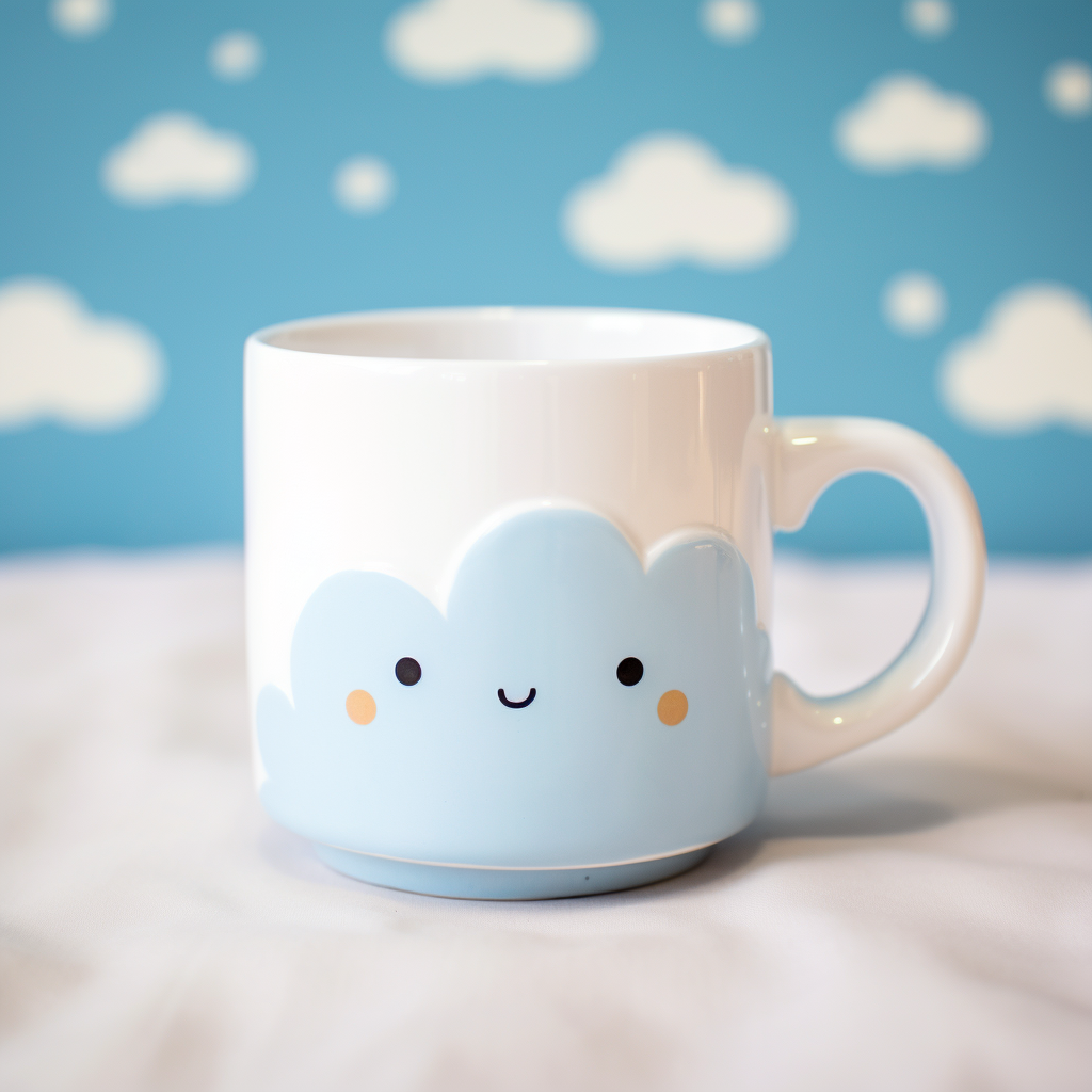 Adorable cloud coffee mug