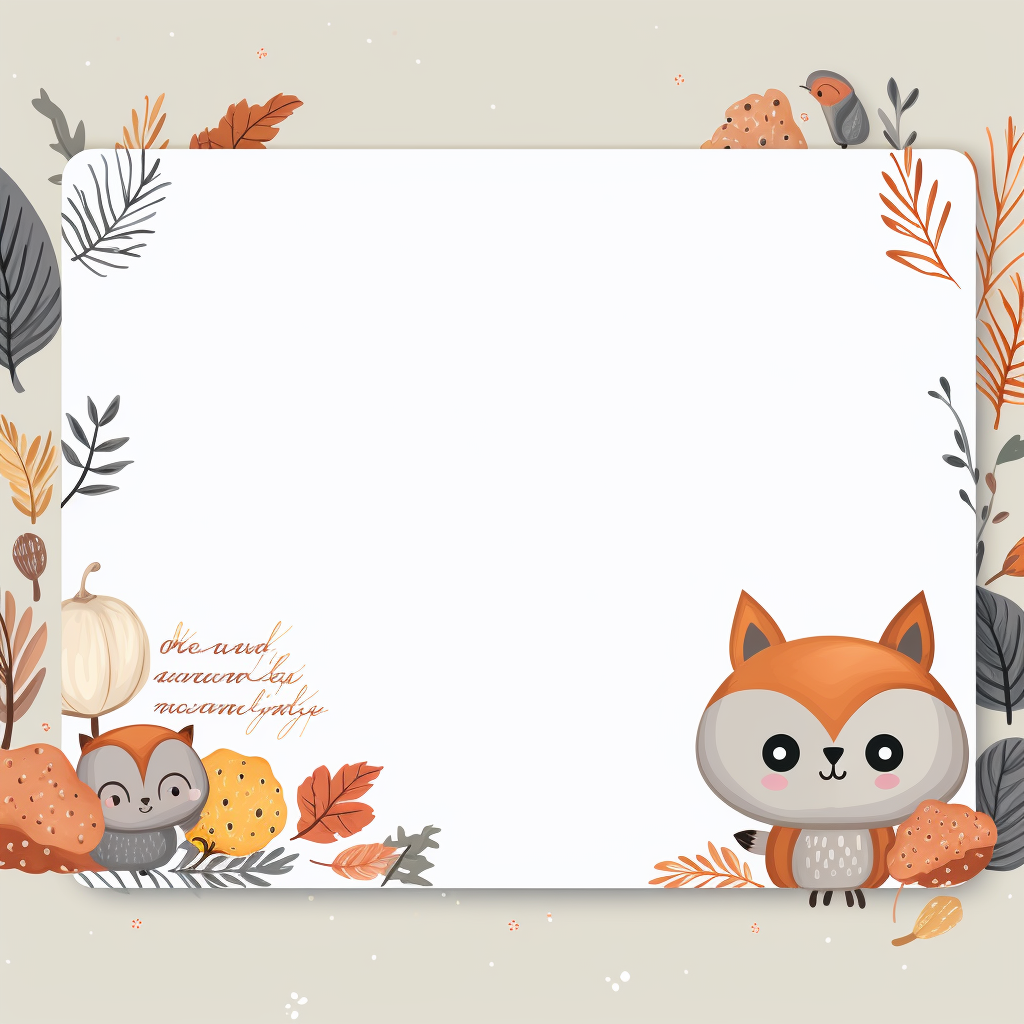 Cute and cozy bio card with empty picture space