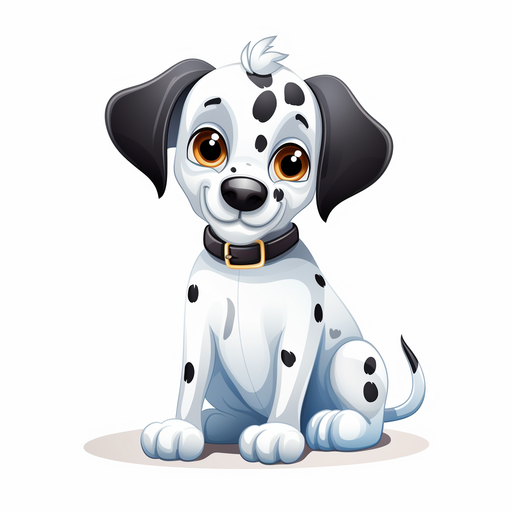 Adorable Dalmatian Dog Illustration for Kids