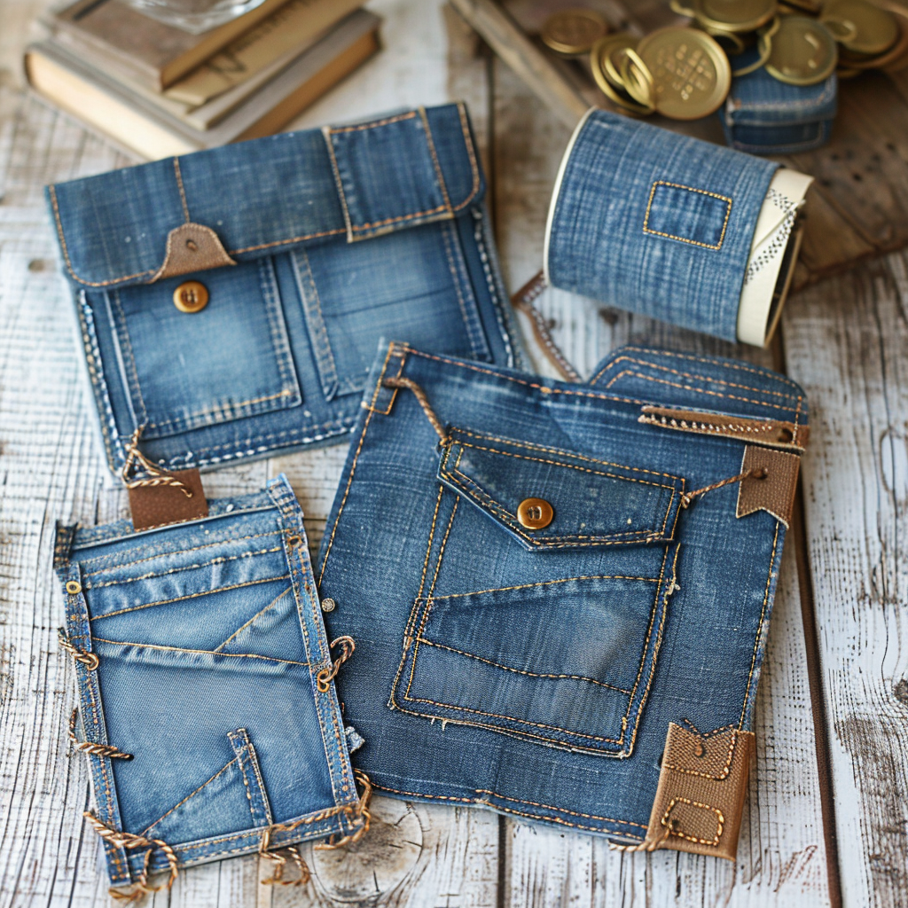 Cute 3D Denim Journal Cards