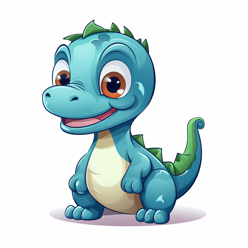 Adorable dinosaur cartoon vector illustration