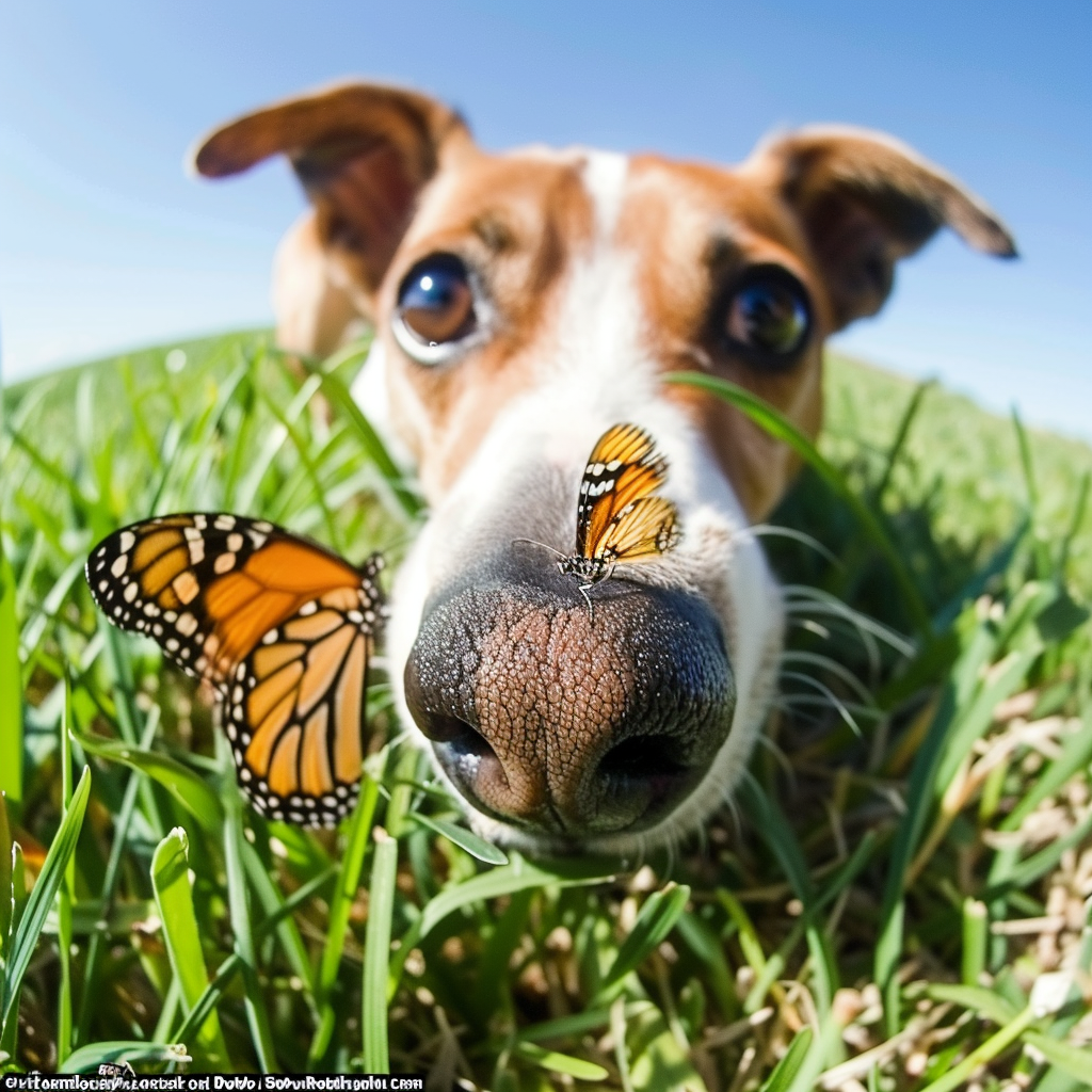 Cute dog in a meadow