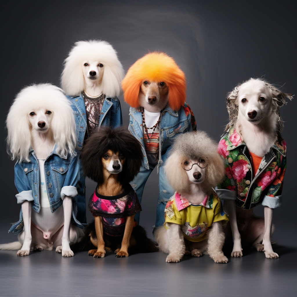 Adorable dogs in K-Pop fashion