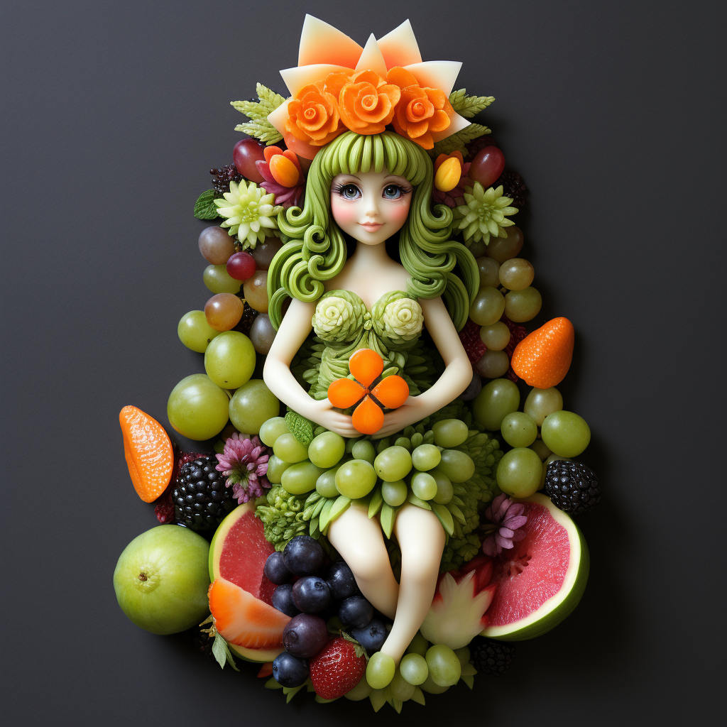 Sweet Fairy made of Fruits and Veggies