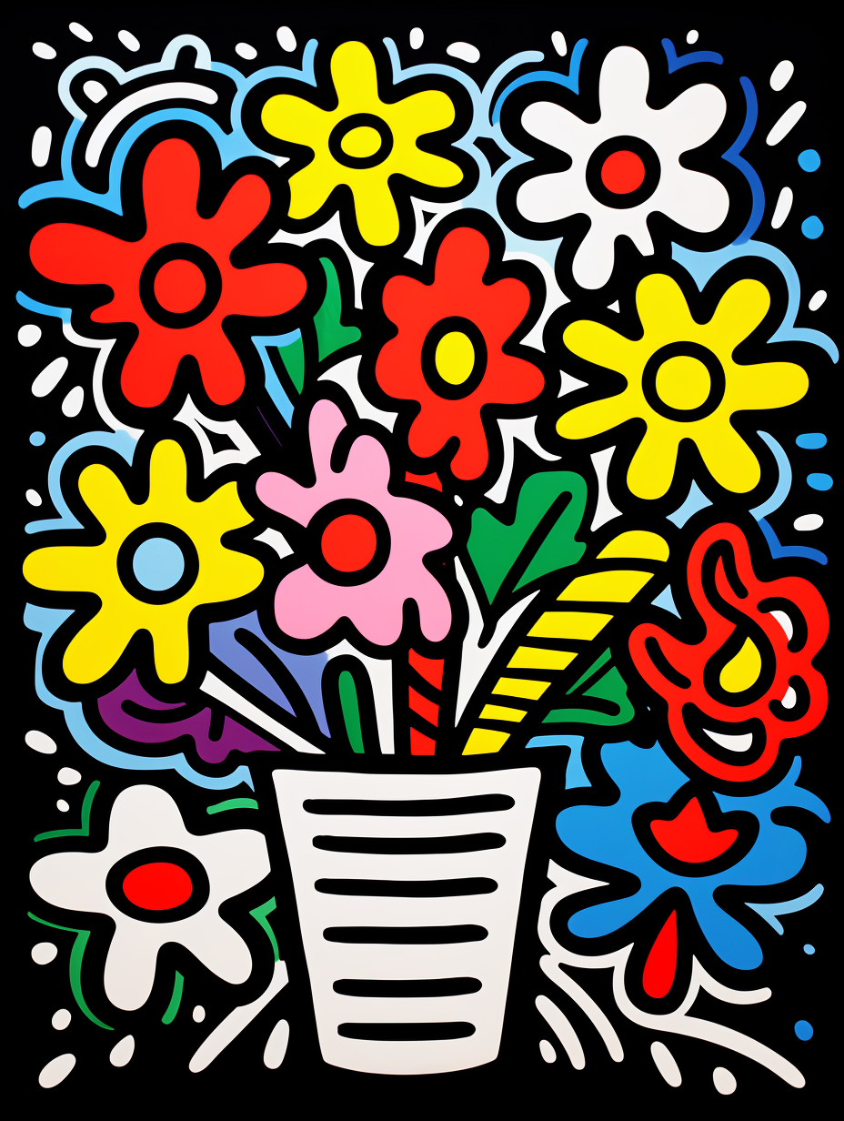 Abstract art composition of cute flower