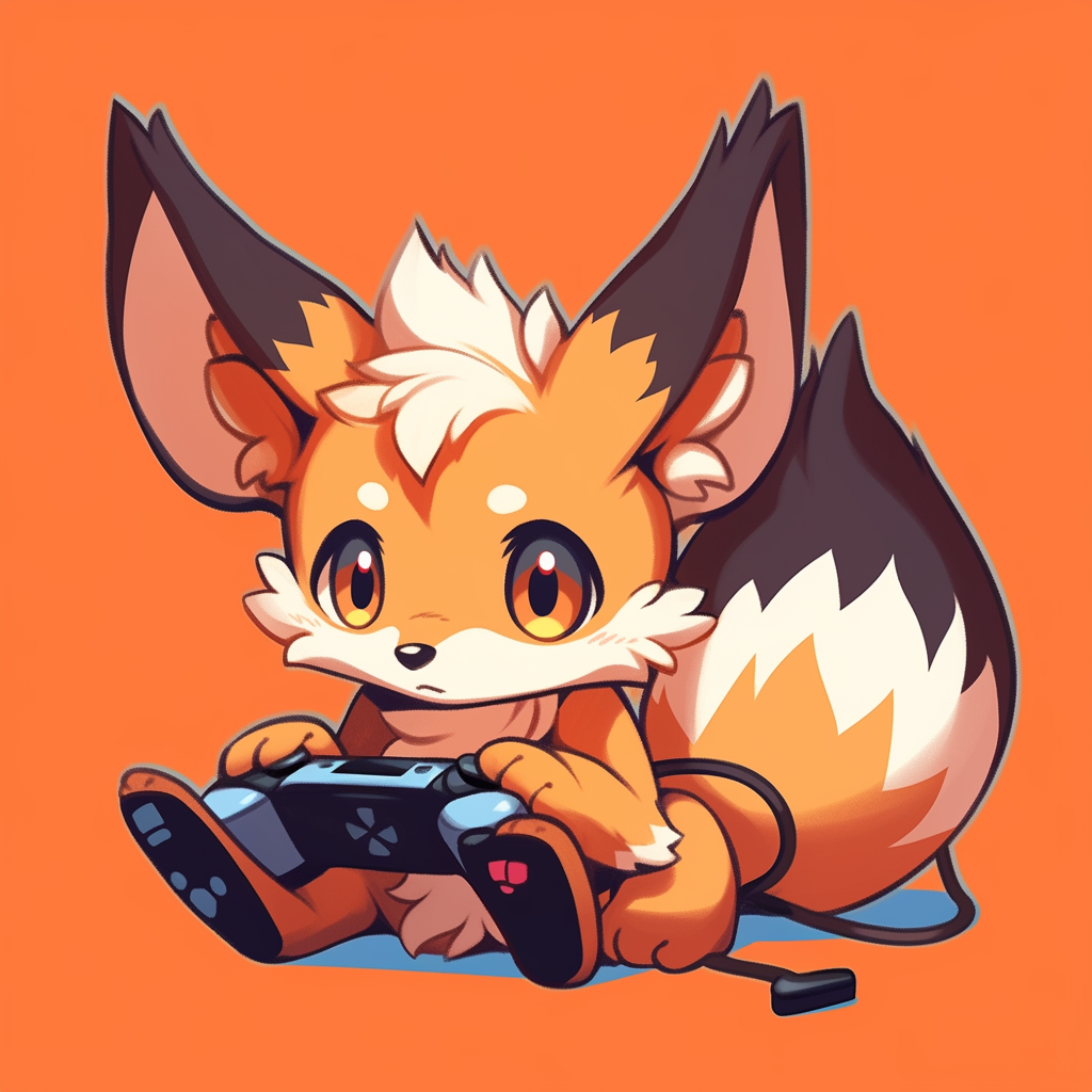 Cute fox gaming pet image