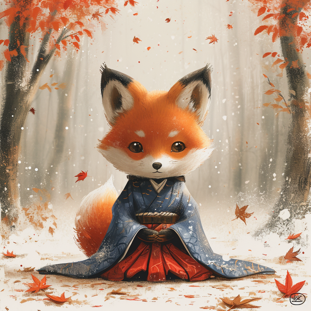 Cute Fox Miyazaki Style