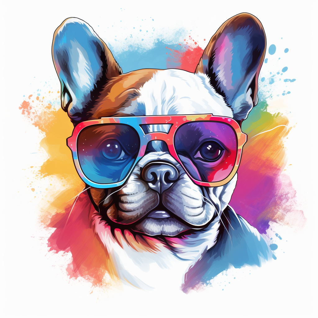 Adorable French Bulldog in Sunglasses