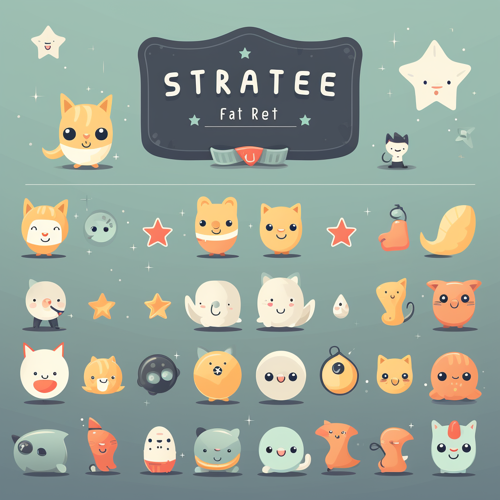 Adorable game start screen design