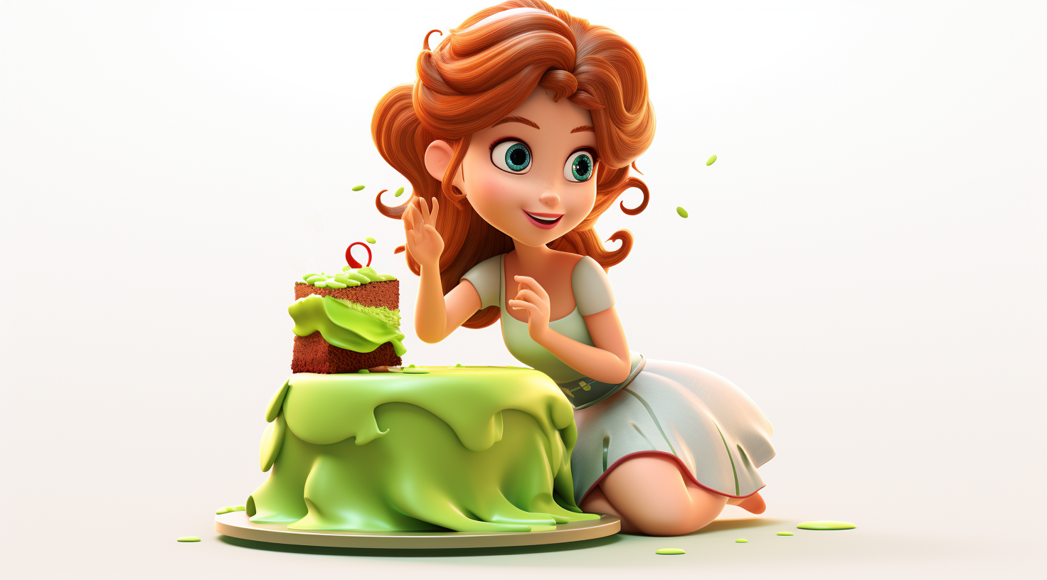 Cute girl holding a cake