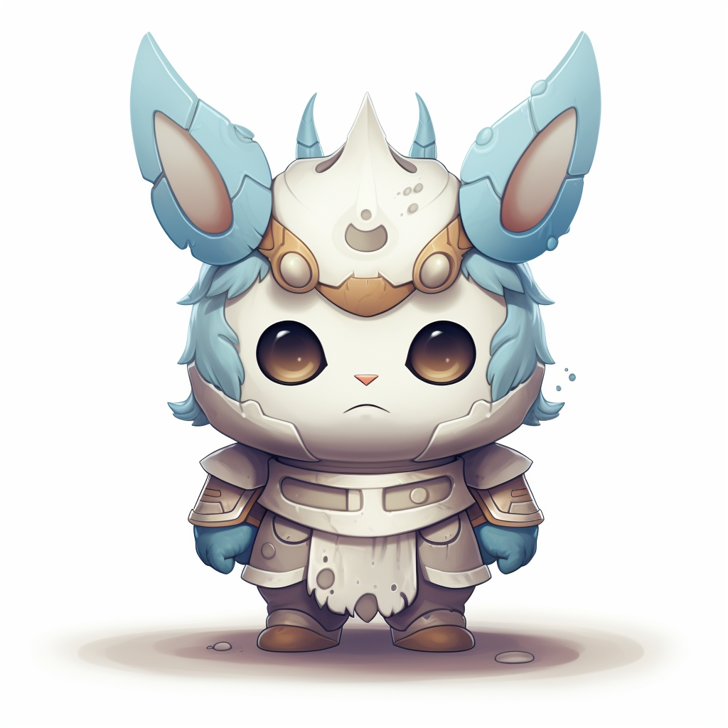 Cute guardian art on white background