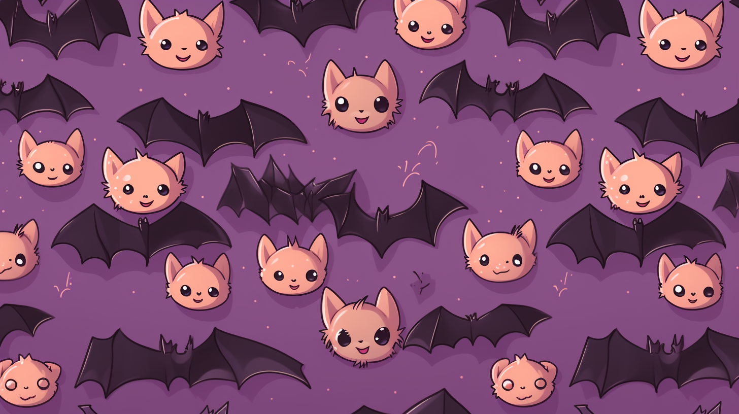 Adorable Halloween bats wallpaper pattern