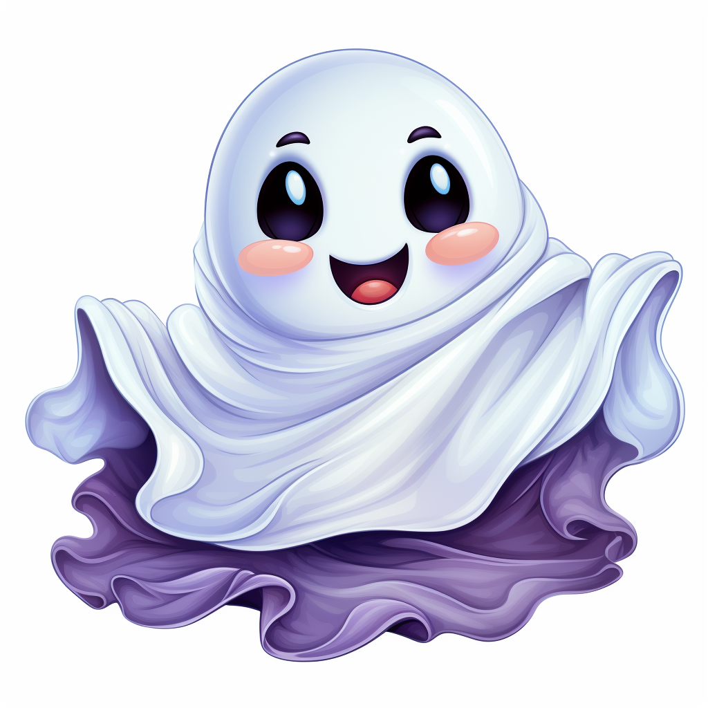 Cute Halloween ghost with bedsheet style