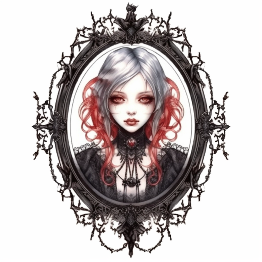 Detailed Gothic Vampire Girl Image