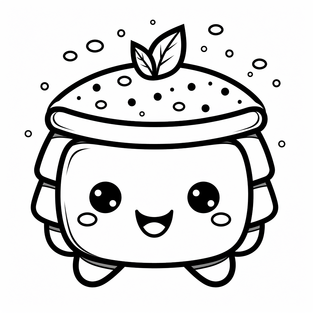 cute hamburger lineal icon white background