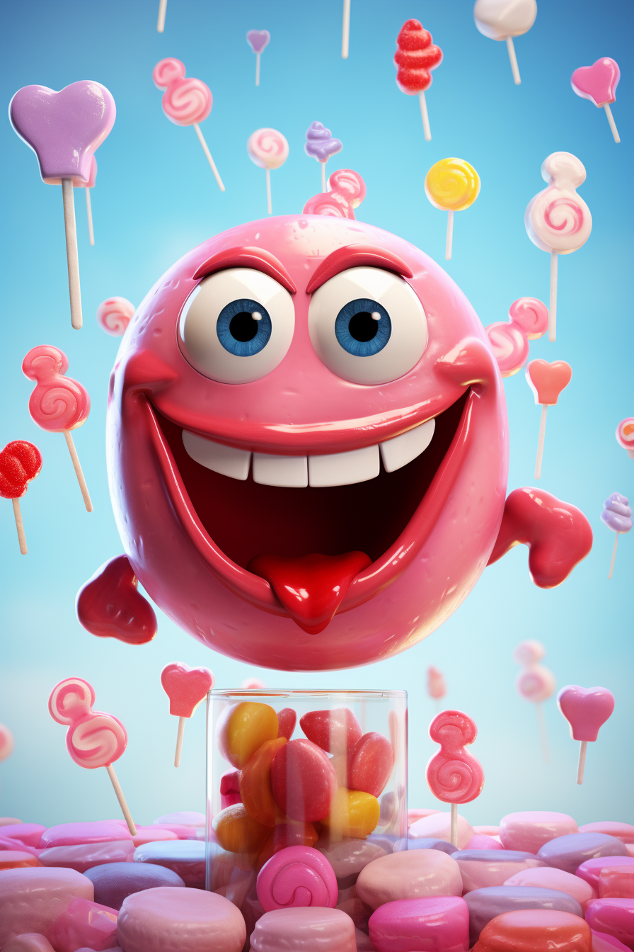 Cute Happy Candy Character