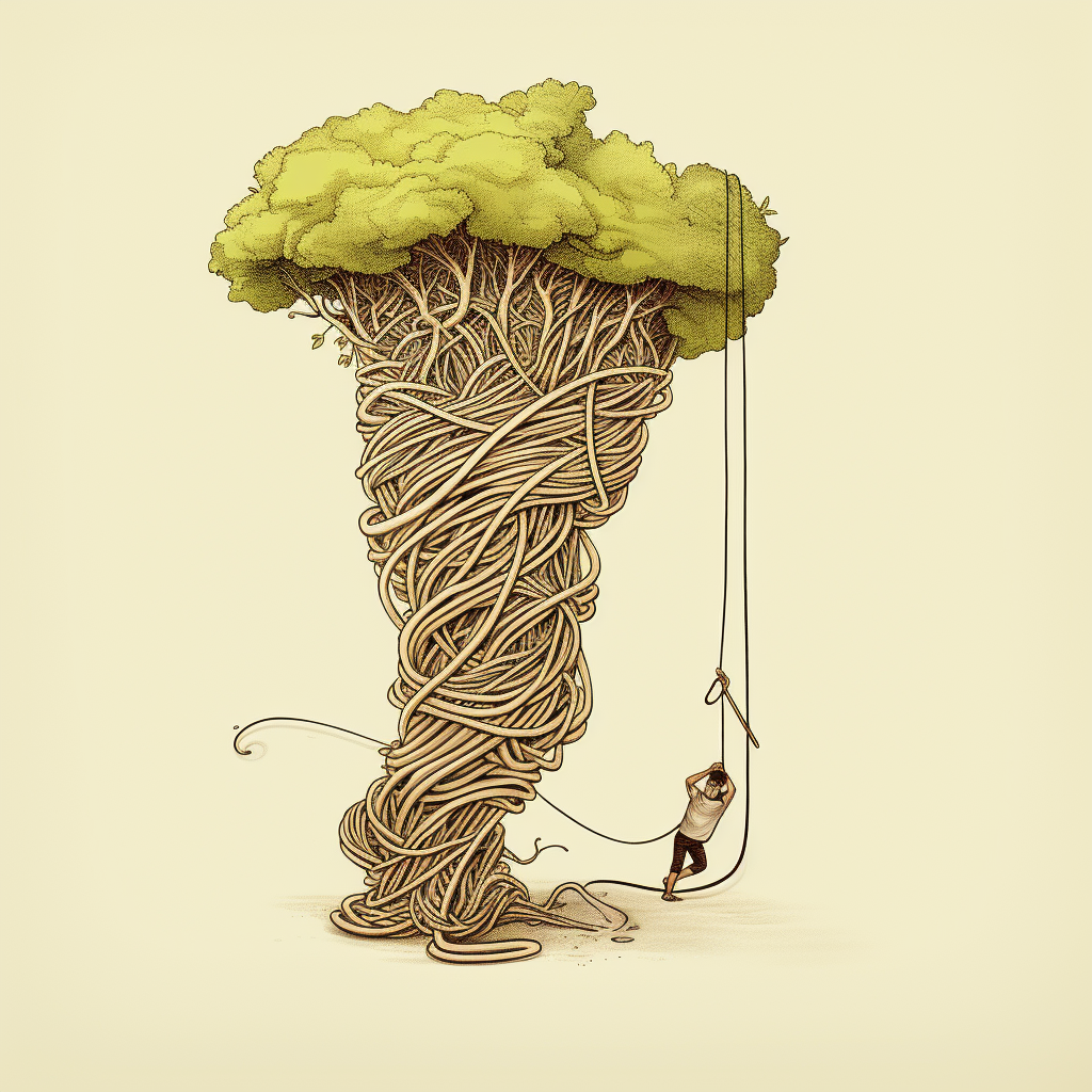 Cute living twine illustration