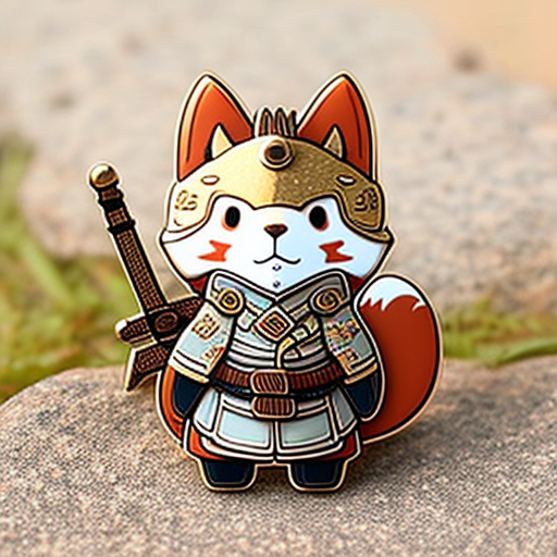 Cute Japanese Fox in Gusoku Armor